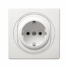 Механизм розетки с заземлением Aling-Conel Eon без шторок без крышки белый E630.00