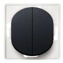 Выключатель двухклавишный Aling-Conel Eon без подсветки черный E606.E Выключатель двухклавишный Aling-Conel Eon без подсветки черный E606.E
