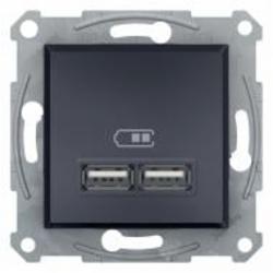 Розетка USB Schneider Electric Asfora IP20 антрацит EPH2700271