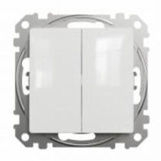 Переключатель двухклавишный проходной двухклавишный Schneider Electric Sedna Design без подсветки белый SDD111108 Коллекция Sedna Design Коллекция Sedna Elements Sedna Elements Имитация стекла. Sedna Elements Имитация камня. Sedna Elements Имитация металл