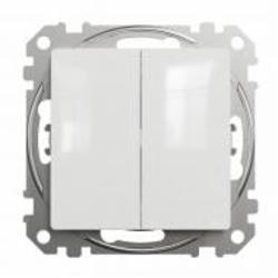 Переключатель двухклавишный проходной двухклавишный Schneider Electric Sedna Design без подсветки белый SDD111108 Коллекция Sedna Design Коллекция Sedna Elements Sedna Elements Имитация стекла. Sedna Elements Имитация камня. Sedna Elements Имитация металл