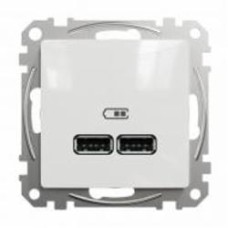 Розетка USB двойная с заземлением Schneider Electric Sedna Design тип A + A без крышки белый SDD111401 Коллекция Sedna Design Коллекция Sedna Elements Sedna Elements Имитация стекла. Sedna Elements Имитация камня. Sedna Elements Имитация металла. Sedna El