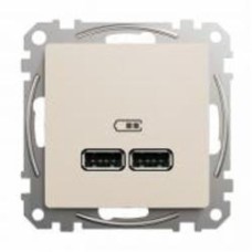 Розетка USB двойная с заземлением Schneider Electric Sedna Design тип A + A без крышки бежевый SDD112401 Коллекция Sedna Design Коллекция Sedna Elements Sedna Elements Имитация стекла. Sedna Elements Имитация камня. Sedna Elements Имитация металла. Sedna 