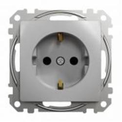 Розетка силовая с заземлением Schneider Electric Sedna Design со шторками без крышки алюминий SDD113022 Коллекция Sedna Design Коллекция Sedna Elements Sedna Elements Имитация стекла. Sedna Elements Имитация камня. Sedna Elements Имитация металла. Sedna E