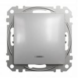 Выключатель одноклавишный Schneider Electric Sedna Design с подсветкой алюминий SDD113101L Коллекция Sedna Design Коллекция Sedna Elements Sedna Elements Имитация стекла. Sedna Elements Имитация камня. Sedna Elements Имитация металла. Sedna Elements Имита