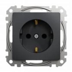 Розетка силовая с заземлением Schneider Electric Sedna Design со шторками без крышки черный SDD114022 Коллекция Sedna Design Коллекция Sedna Elements Sedna Elements Имитация стекла. Sedna Elements Имитация камня. Sedna Elements Имитация металла. Sedna Ele