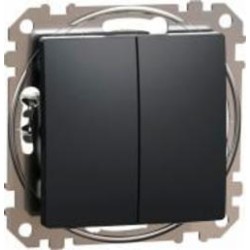 Переключатель двухклавишный Schneider Electric Sedna Design без подсветки черный SDD114105 Коллекция Sedna Design Коллекция Sedna Elements Sedna Elements Имитация стекла. Sedna Elements Имитация камня. Sedna Elements Имитация металла. Sedna Elements Имита
