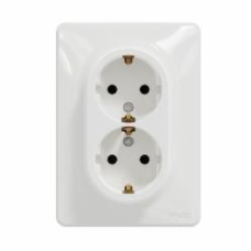 Розетка силовая двойная с заземлением Schneider Electric Sedna Design со шторками без крышки белый SDD311221 Коллекция Sedna Design Коллекция Sedna Elements Sedna Elements Имитация стекла. Sedna Elements Имитация камня. Sedna Elements Имитация металла. Se