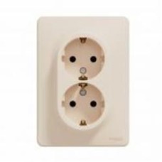Розетка силовая двойная с заземлением Schneider Electric Sedna Design со шторками без крышки бежевый SDD312221 Коллекция Sedna Design Коллекция Sedna Elements Sedna Elements Имитация стекла. Sedna Elements Имитация камня. Sedna Elements Имитация металла. 