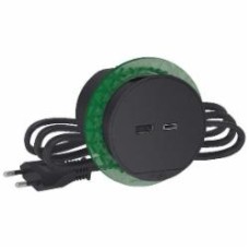 Розетка USB двойная с блоком питания Schneider Electric Unica New тип А + тип С без крышки антрацит INS44009