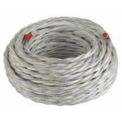 Кабель текстильный багатожильний Electraline H05VV-F FRRTX 5 м белый 3x1,5 мідь