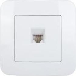 Розетка телефонная Makel Lillium Natural TF RG-11 белый 55014