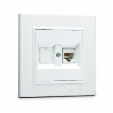 Розетка компьютерная двойная Makel Karea PC RG-45 САТ 5e белый 56001035