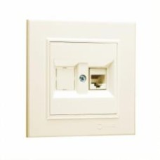 Розетка компьютерная двойная Makel Karea PC RG-45 САТ 5e кремовый 56010035