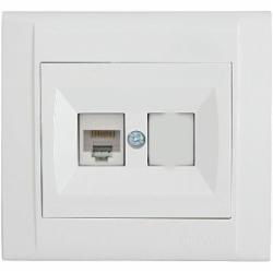 Розетка компьютерная Makel Defne белый 42001135