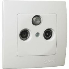Розетка TV+R+SAT оконечная Makel Lillium Natural Kare белый 32001134