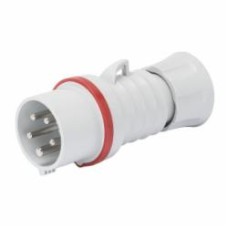Вилка переносная із заземленням Gewiss IP44 2P+E 32A 230V 6H серый с красным GW60009H