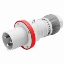 Вилка переносная із заземленням Gewiss IP44 3P+E 63A 400V 6H серый с красным GW61020H