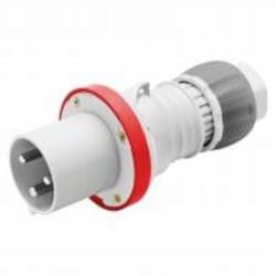 Вилка переносная із заземленням Gewiss IP44 3P+N+E 63A 400V 6H серый с красным GW61021H