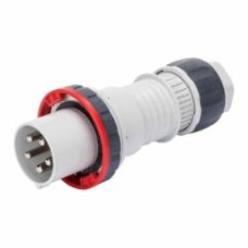 Вилка переносная із заземленням Gewiss IP67 3P+N+E 125A 400V 6H серый с красным GW60061H