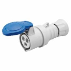 Розетка переносная кабельная із заземленням Gewiss IP44 2P+E 16A 230V 6H серый с синим GW62004H