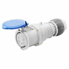 Розетка переносная кабельная із заземленням Gewiss IP44 2P+E 63A 230V 6H серый с синим GW63016H
