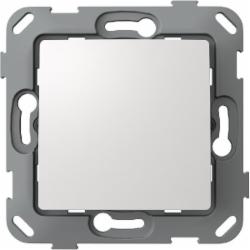 Переключатель проходной одноклавишный Plank Electrotechnic Classic/Nordic без подсветки белый PLK0211031