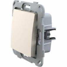 Выключатель кнопочный одноклавишный Plank Electrotechnic Classic/Nordic без подсветки слоновая кость PLK0411131
