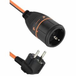 Удлинитель Electraline 3x1,5 с заземлением 1 гн. черный с оранжевым 20 м 1731