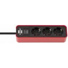 Удлинитель Brennenstuhl Ecolor H05VV-F 3G1.5 red с заземлением 3 гн. красный 1,5 м 1153230070