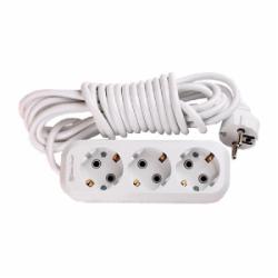Удлинитель ElectroHouse із заземленням 3 гн. белый 3 м EH-2212
