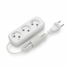 Удлинитель Electrum без заземления 3 гн. белый 3 м C-ES-1786