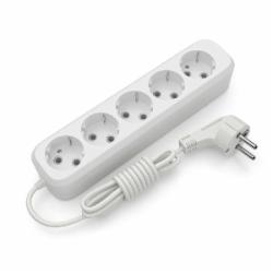 Удлинитель Electrum с заземлением 5 гн. белый 3 м C-ES-1793