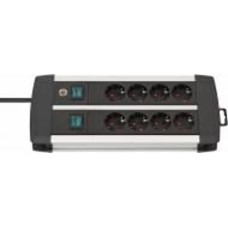 Удлинитель бытовой Brennenstuhl Premium Alu-Line с заземлением 8 гн. черный 3 м 1391000908