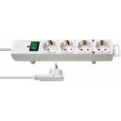 Удлинитель бытовой Brennenstuhl с плоской вилкой Comfort-Line с заземлением 4 гн. белый 2 м 1153120100