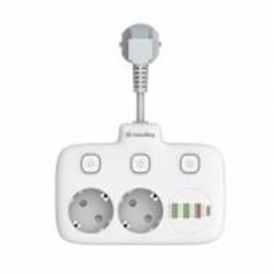 Сетевой фильтр COLOR WAY 2x220V/3xUSB-A/1xUSB-C white с заземлением 2 гн. white CW-CHE24PDW