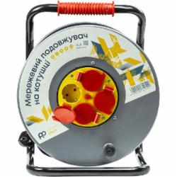 Удлинитель на катушке PowerPlant JY-20022/50 без заземления 4 гн. черный 50 м EX610549