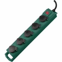 Удлинитель Brennenstuhl Super-Solid SL 554 IP54 3600 Вт с заземлением 5 гн. зеленый 5 м 1159910215