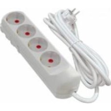 Удлинитель Neomax с заземлением 4 гн. белый 3 м NX501403E