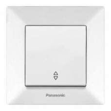 Выключатель одноклавишный проходной проходной одноклавишный Panasonic Arkedia Slim без подсветки белый 480100194