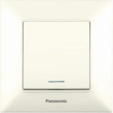 Выключатель одноклавишный одноклавишный Panasonic Arkedia Slim с подсветкой кремовый 480100195