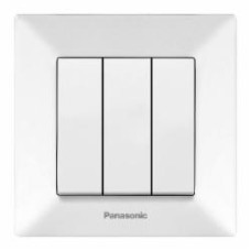 Выключатель трехклавишный трехклавишный Panasonic Arkedia Slim белый 480100196