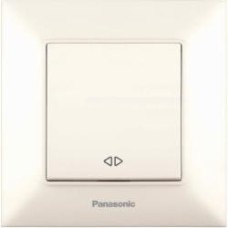 Выключатель одноклавишный перекрестный перекрестный одноклавишный Panasonic Arkedia Slim кремовый 480100202