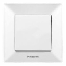 Выключатель одноклавишный одноклавишный Panasonic Arkedia Slim двуполюсный белый 480100203