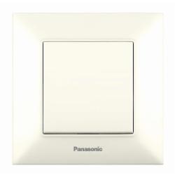 Выключатель одноклавишный одноклавишный Panasonic Arkedia Slim двуполюсный кремовый 480100204 Выключатель одноклавишный одноклавишный Panasonic Arkedia Slim двуполюсный кремовый 480100204