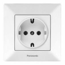 Розетка с заземлением Panasonic Arkedia Slim белый 480200218