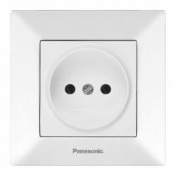 Розетка без заземления Panasonic Arkedia Slim без шторок белый 480200220