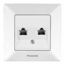 Розетка телефонная Panasonic Arkedia Slim RJ11 CAT3 белый 480200236
