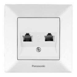 Розетка телефонная Panasonic Arkedia Slim RJ11 CAT3 белый 480200236