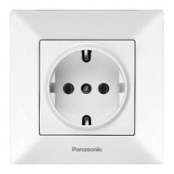 Розетка с заземлением Panasonic Arkedia Slim IP20 белый 480200285